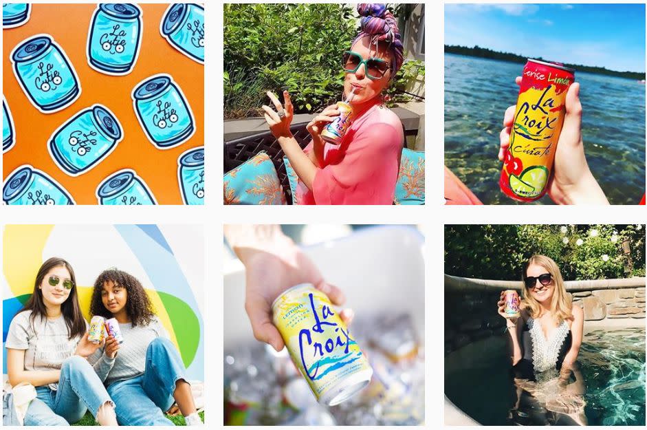 &ldquo;A company like that really relies heavily on consumers to provide images of themselves enjoying the product. They rely on the consumers to drive the content. And I think that was a key difference," said Lyle Zimmerman. (Photo: Instagram: lacroixwater)