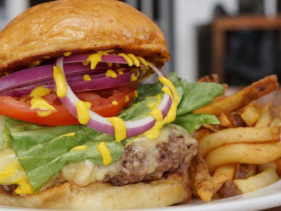Sage's 'What's Possible Burger,' made from grass-fed bison, with tallow fries.