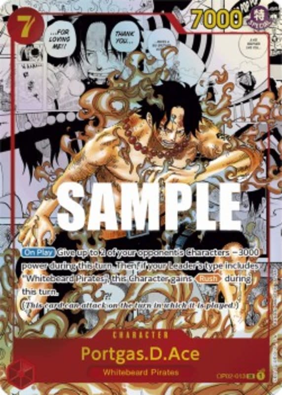 Portgas.D.Ace (OP02-013) Manga Rare<p>One Piece, Eiichiro Oda, Shonen Jump, Shueisha, Bandai Namco</p>