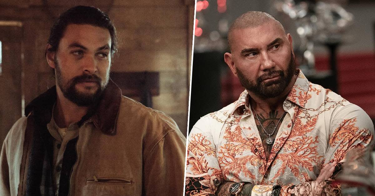  Jason Momoa in Braven/Dave Bautista in Glass Onion: A Knives Out Mystery 