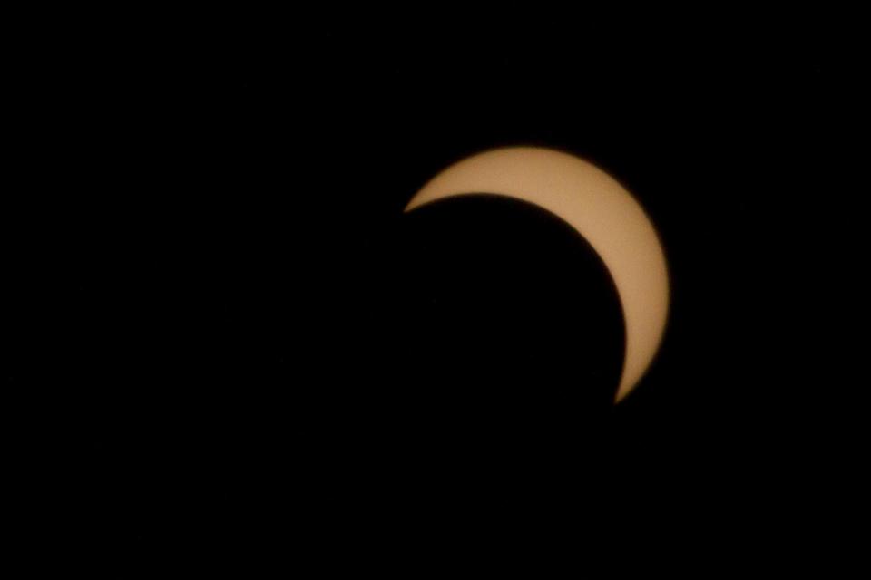 The solar eclipse seen from Glasgow Park in Bear on August 21, 2017. The total phase of this solar eclipse wasn't visible in Wilmington, but it could've been observed as a partial solar eclipse. The Moon covers a large portion of the sun, so this was a spectacular sight.