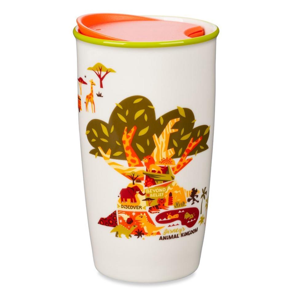 8) Disney's Animal Kingdom Ceramic Travel Tumbler