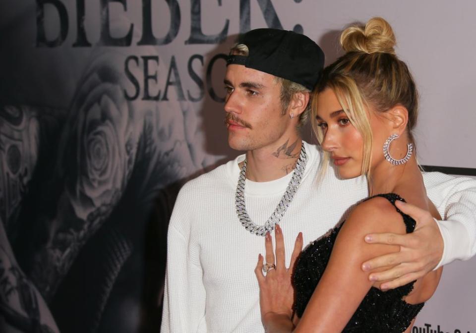 16) Justin Bieber and Hailey Baldwin - January 2020