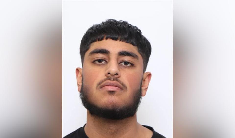 Arjun Sahnan, 19, is wanted by Edmonton police on Canada-wide warrants in connection to three shootings, including one in Winnipeg on Dec. 24, 2023, that investigators believe are part of a rash of extortion cases on South Asian home builders, the Edmonton Police Service said at a news conference on Tuesday, April 30, 2024.