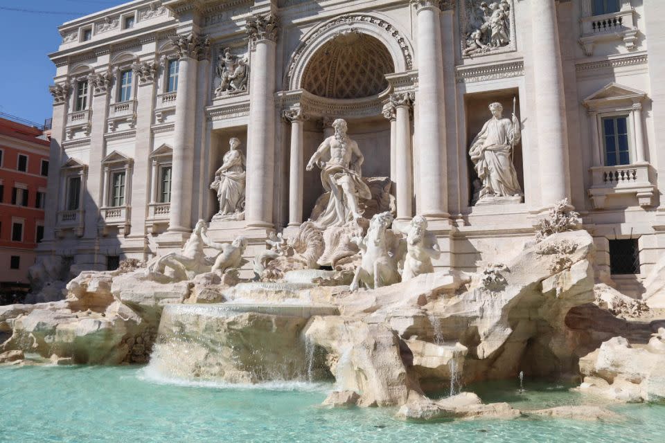 The Trevi Fountain is the largest baroque fountain in the city and was completed in 1762. Source: Holly O’Sullivan