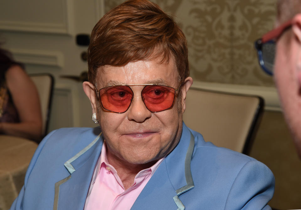  Elton John attends the BAFTA Tea Party Presented by Jaguar Land Rover and BBC America on January 04, 2020 in Los Angeles, California. 