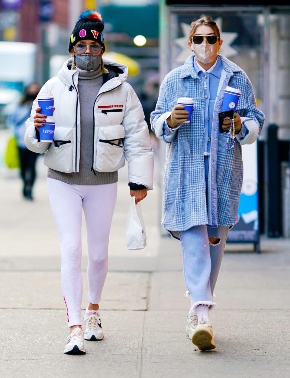 <p>Gigi Hadid steps out with her mom Yolanda for a coffee run on Wednesday in N.Y.C. </p>