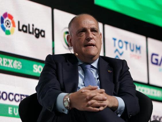 La Liga president Javier Tebas suggested grounds in Spain could be 30 percent full by autumn (Getty)