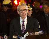 MILWAUKEE, WISCONSIN - FEBRUARY 26: Wisconsin Governor Tony Evers speaks to the media following a shooting at the Molson Coors Brewing Co. campus on February 26, 2020 in Milwaukee, Wisconsin. Six people, including the gunman, were reportedly killed when an ex-employee opened fire at the MillerCoors building on Wednesday. (Photo by Nuccio DiNuzzo/Getty Images)