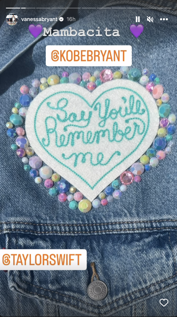 Jean jacket with "Say you'll remember me"