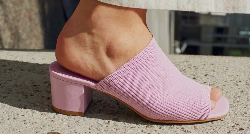 Everlane's ReKnit Glove Mules are made of recycled water bottles