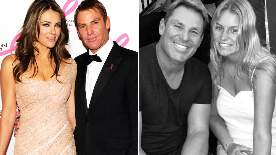 Liz Hurley and Shane Warne, pictured here in 2013.