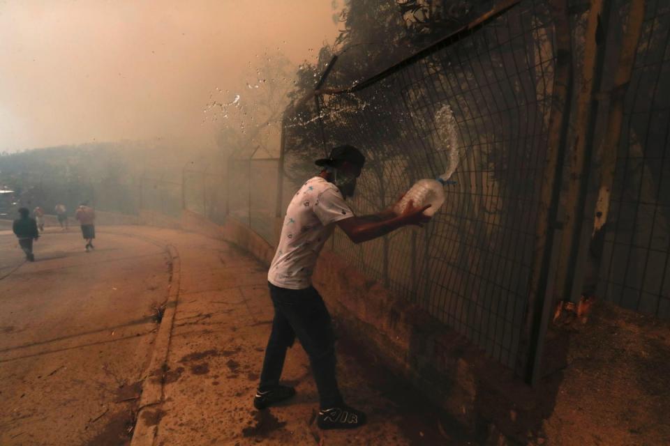 Forest fires in Chile's Vina del Mar region (EPA)