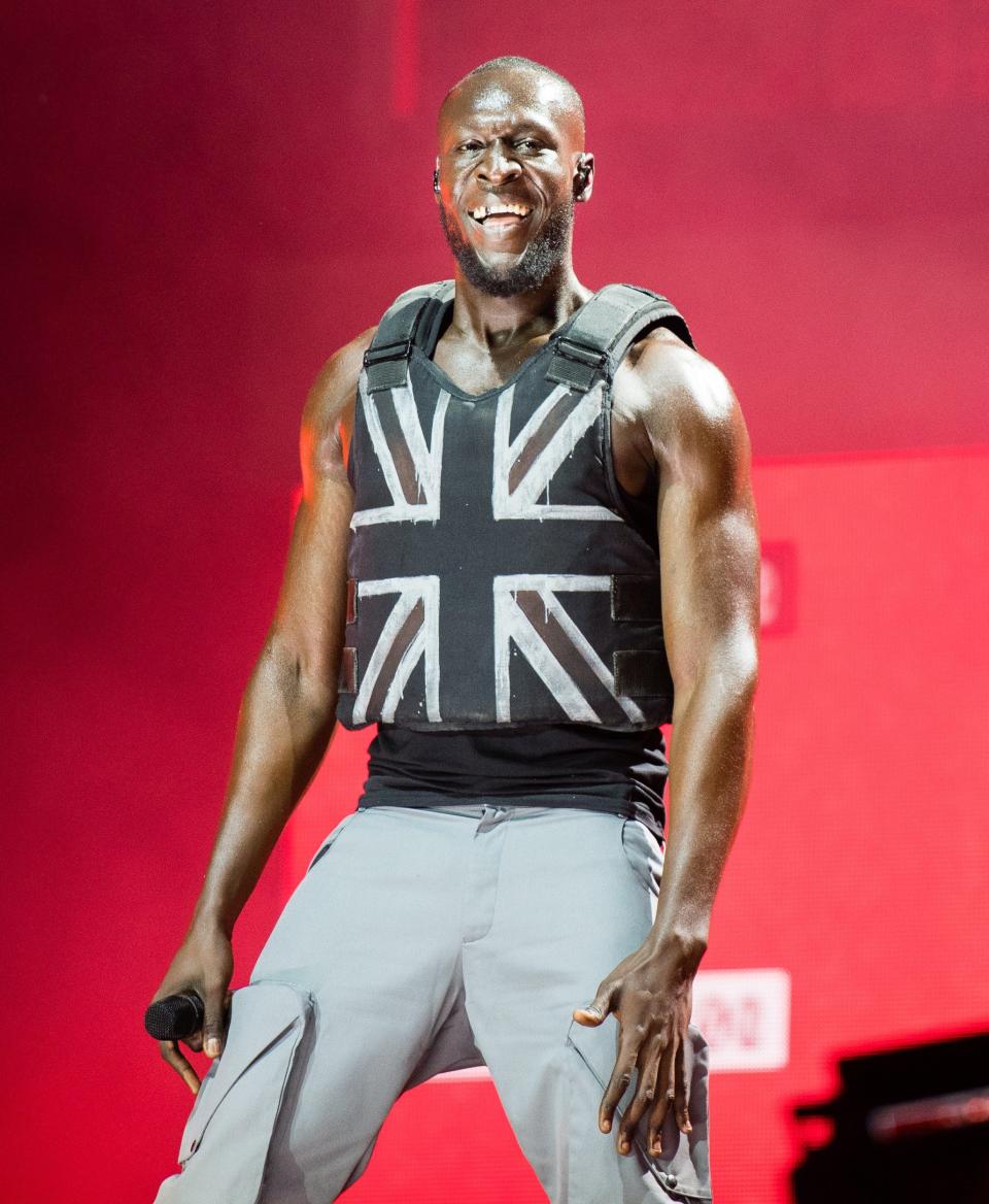 tormzy headlines the Pyramid Stage on day three of Glastonbury Festival at Worthy Farm, Pilton on June 28, 2019 in Glastonbury, England