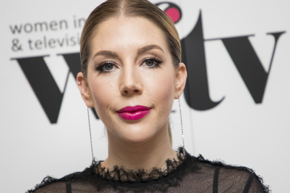 Actress Katherine Ryan poses for photographers upon arrival at the Women in Film and TV Awards, in London, Friday, Dec. 7, 2018. (Photo by Vianney Le Caer/Invision/AP)