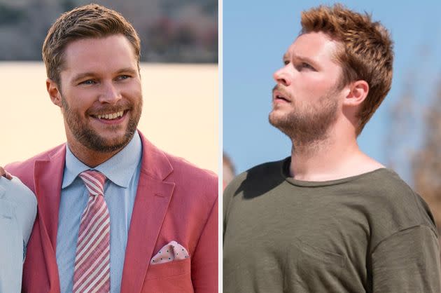 Jack Reynor in The Perfect Couple (left) and Midsommar (right)