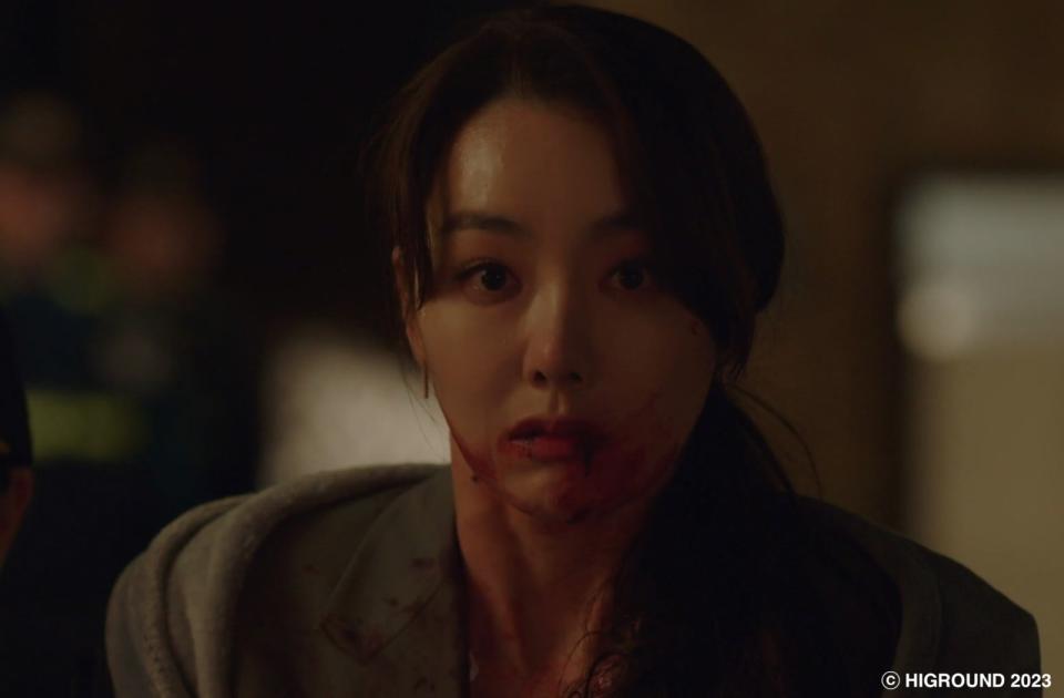 蘇怡賢在《我的Happy Ending》中假裝受害者，殺了人卻成功騙過警方。Hami Video提供