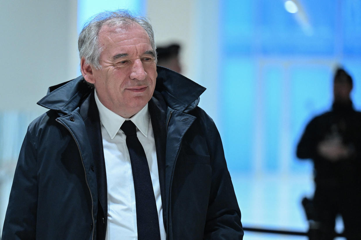 Le président du MoDem François Bayrou au tribunal judiciaire de Paris, ce 5 février, pour l’énoncé du jugement dans l’affaire des assistants d’eurodéputés européens.