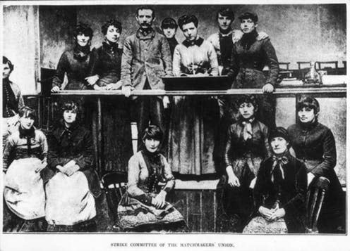 <span class="caption">Bryant and May match girls strike committee, 1888. </span> <span class="attribution"><span class="source">TUC Library Collections, London Metropolitan University</span></span>