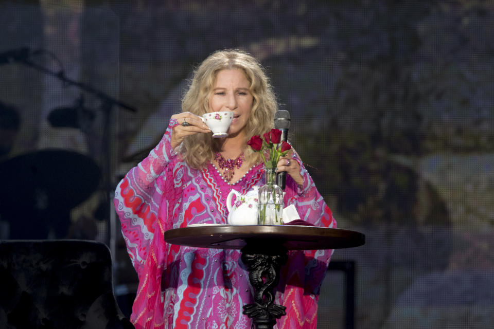 LONDON, ENGLAND - JULY 07:  Barbra Streisand performs during Barclaycard Presents British Summer Time Hyde Park at Hyde Park on July 07, 2019 in London, England. (Photo by Dave J Hogan/Getty Images)