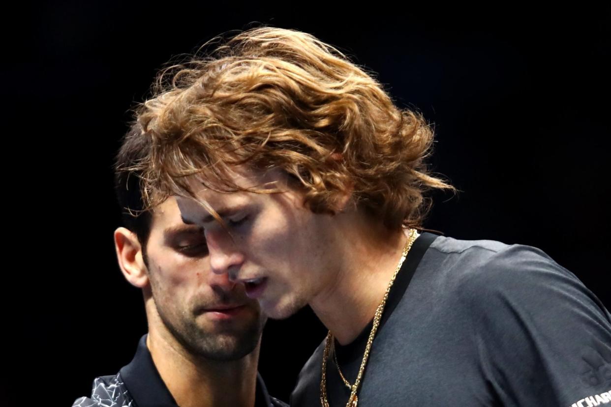 Djokovic beat Zverev in straight sets during the round-robin stage earlier this week: Getty Images