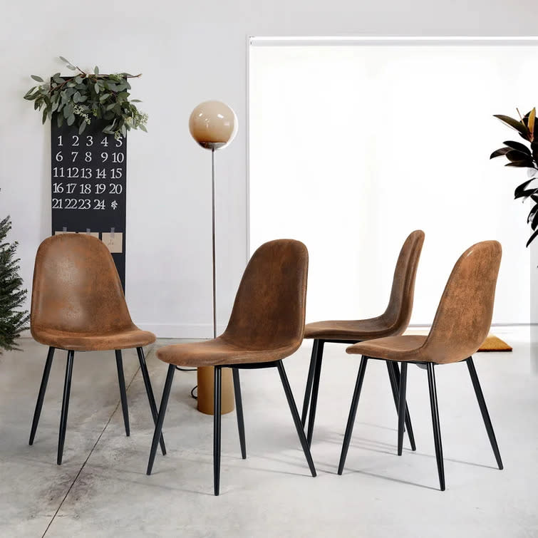 Gillham Side Chair in Brown (Set of 4). Image via Wayfair.