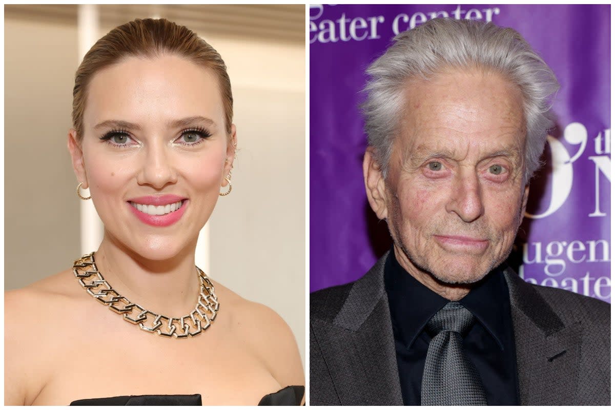 Michael Douglas has found out he is related to Scarlett Johansson  (Getty)