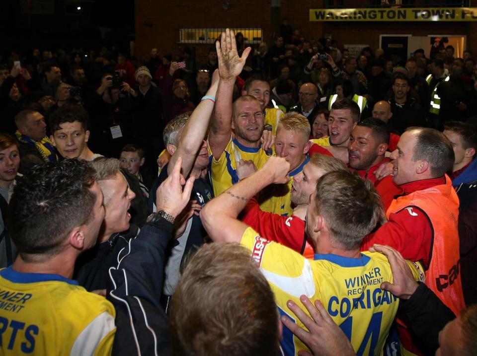 Warrington stunned Exeter in 2014 (Getty)