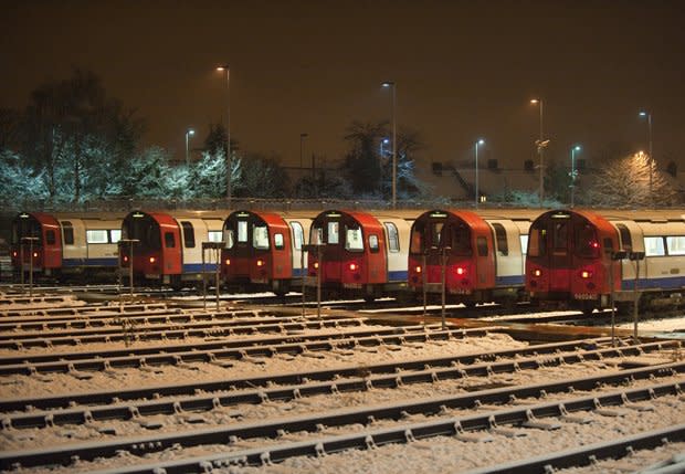 Snow london tube trains Stanmore: Jeremy Selwyn