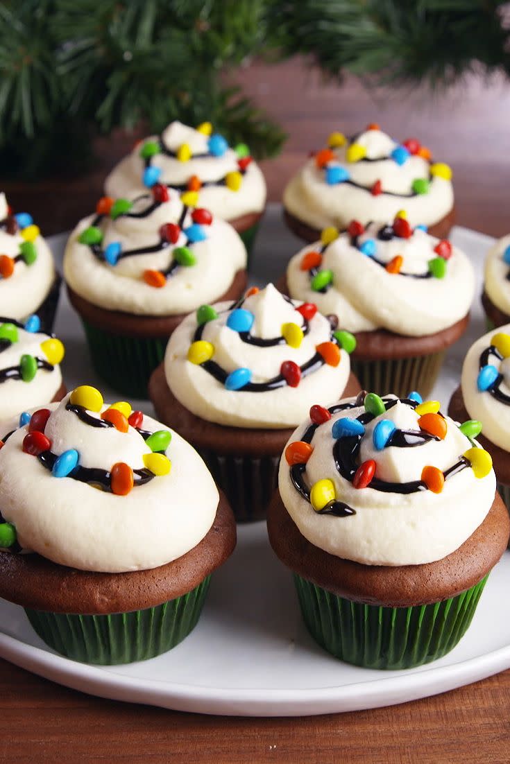 Christmas Lights Cupcakes