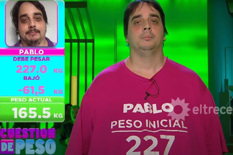 La vida de Pablo Bragale dio un giro radical tras su paso por el programa Cuestión de Peso (eltrece)