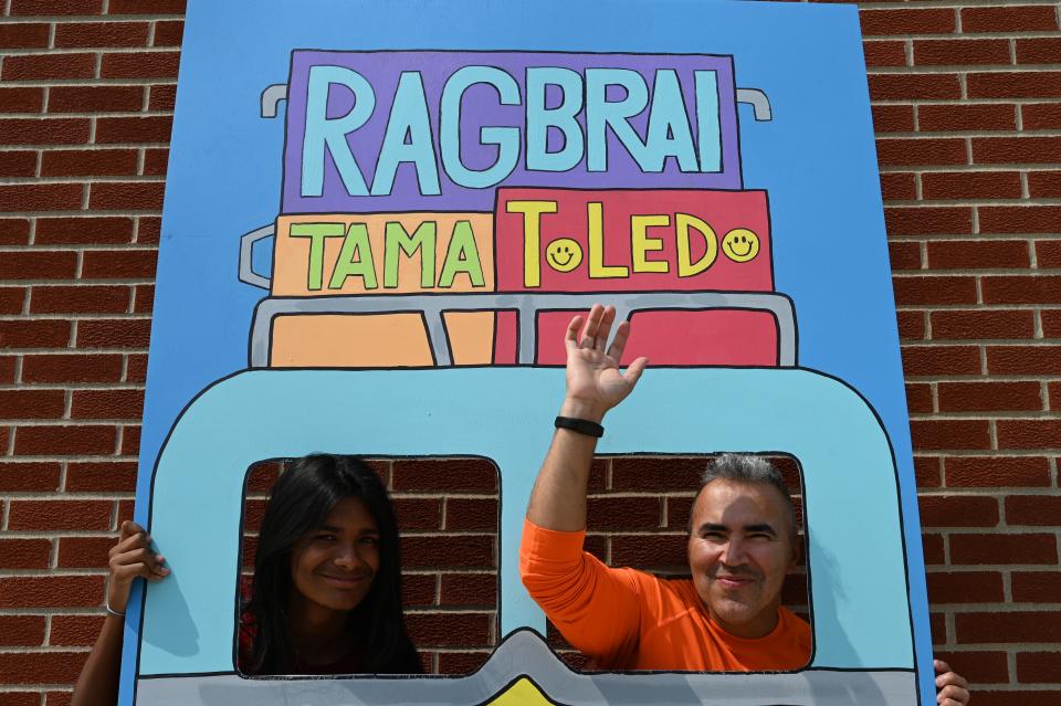 Some of the plywood art displayed in Tama-Toledo for RAGBRAI will include bike wheels in which riders can interact.