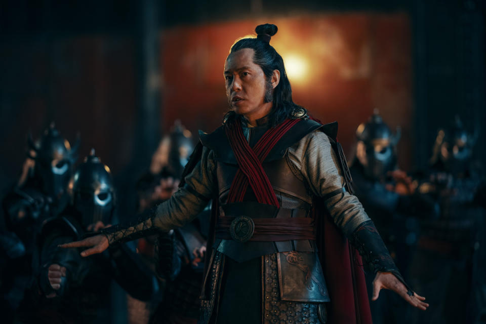 Ken Leung as Zhao in season 1 of Avatar: The Last Airbender. Cr. Robert Falconer/Netflix