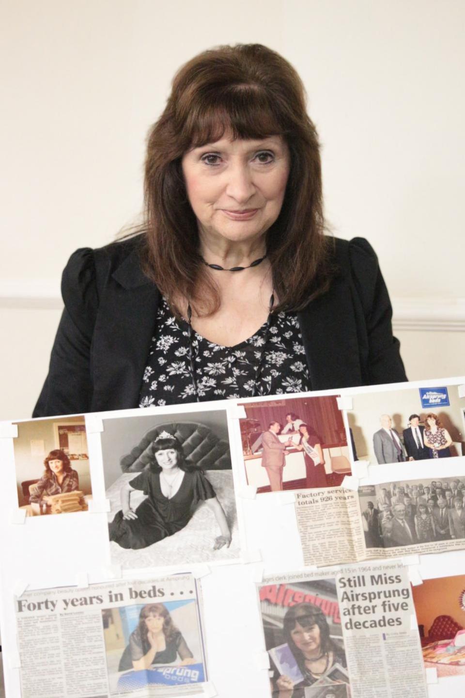 Wiltshire Times: Angela Withey with some of her press cuttings collected over the past 60 years while working at Airsprung Beds.
