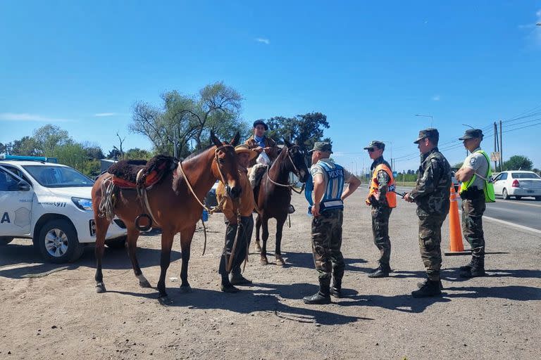 Controles en los ingresos a Luján