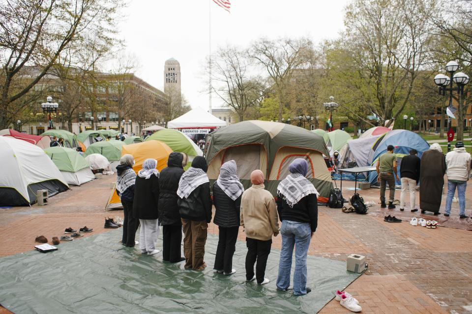 <h1 class="title">Pro-Palestinian protest in the University of Michigan</h1><cite class="credit">Anadolu/Getty Images</cite>