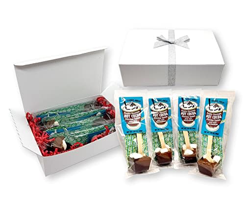 Trader Joe's Double Chocolate Hot Cocoa Stirring Spoon with Mini Marshmallow 1.05 Oz. Set of 4 Gift Set