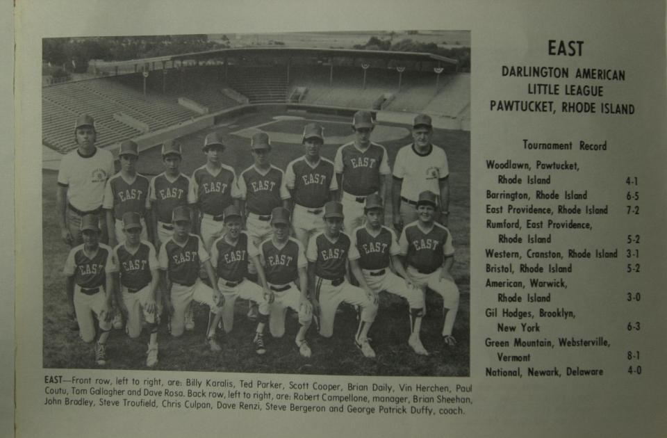 A newspaper clipping shows the 1980 Little League World Series team from Pawtucket. Darlington American.