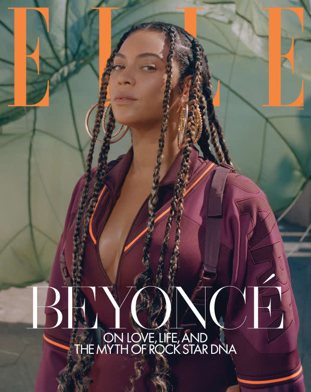 Beyoncé on the January 2020 cover of "Elle." 