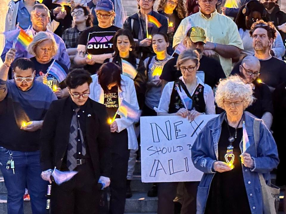 Nex Benedict murdered transgender nonbinary twospirit teen candlelight vigils across the country