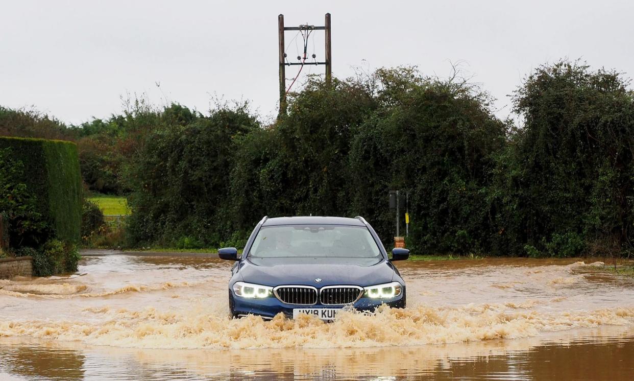 <span>Flooding caused by Storm Ciaran in West Sussex last year.</span><span>Photograph: Joe Sene/PA</span>