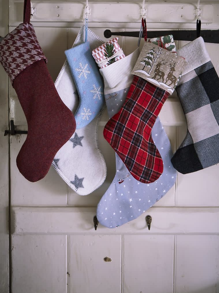 christmas stockings hanging in the home