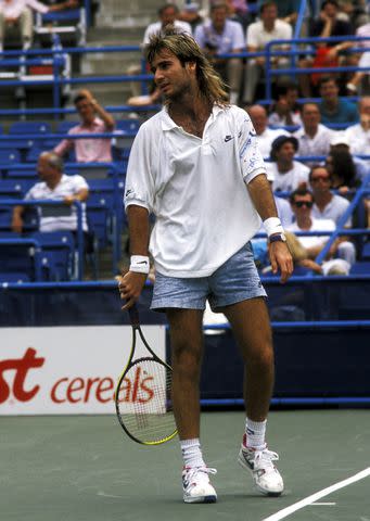 <p>Getty</p> Andre Agassi,