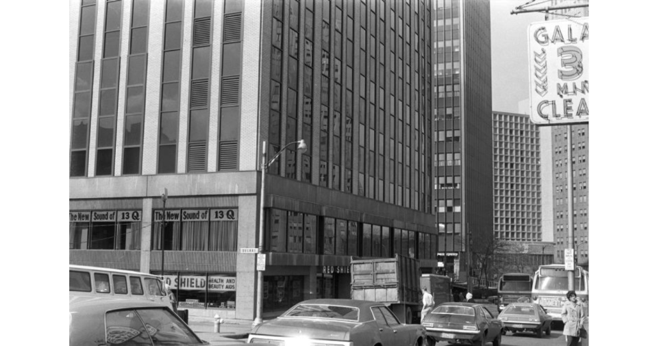 The Kossman Building in downtown Pittsburgh where 13Q broadcast.