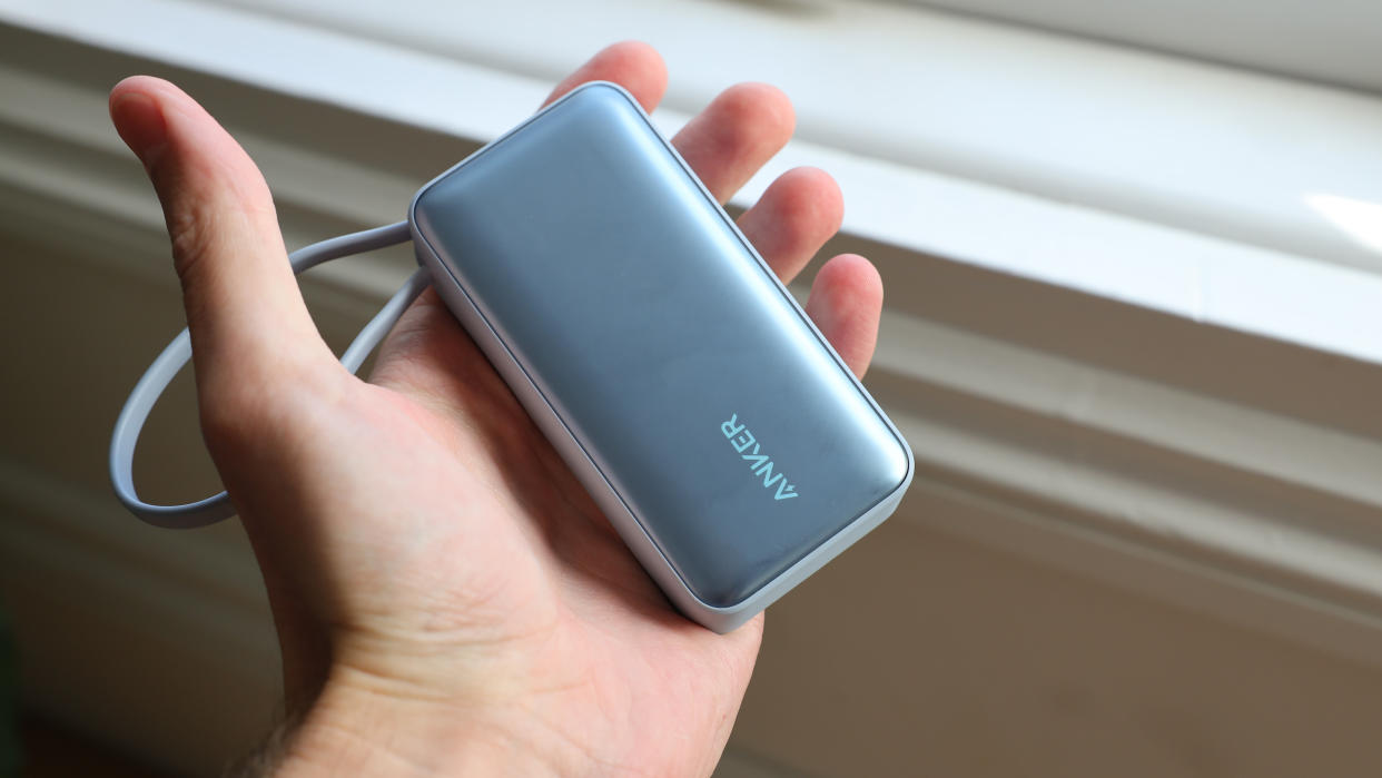  Anker Nano 30W Power Bank in the palm of a hand 