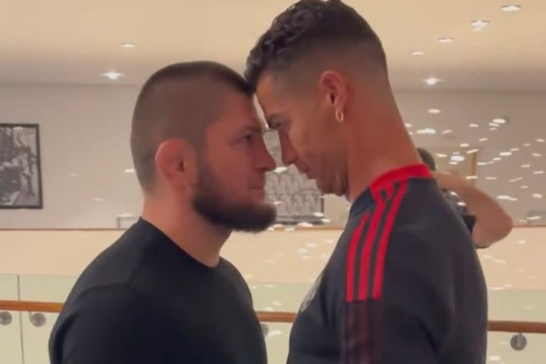 El divertido careo de Khabib y Cristiano Ronaldo