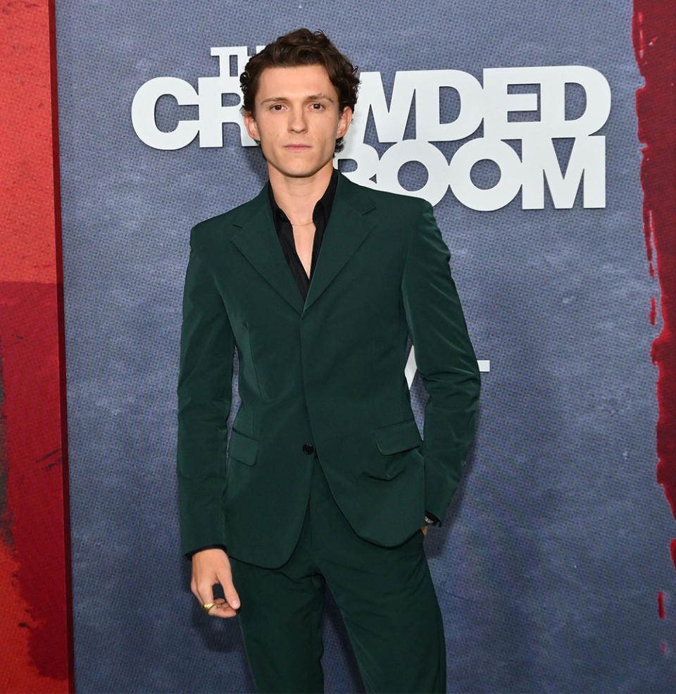 English actor Tom Holland arrives for the premiere of Apple TV+'s "The Crowded Room" at the Museum of Modern Art in New York City on June 1, 2023.