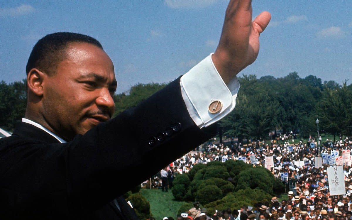 Dr. Martin Luther King Jr. giving his 'I Have a Dream' speech.<p>Francis Miller/Time Life Pictures/Getty Images</p>