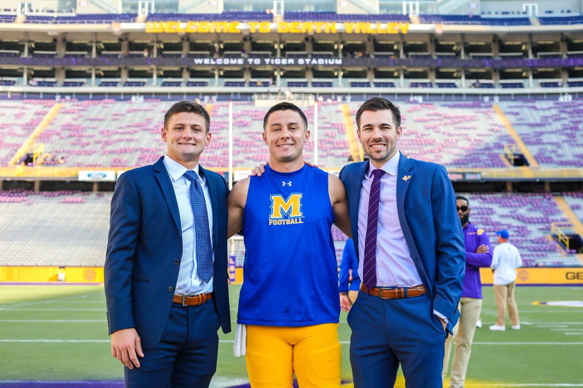 Louisiana offensive analyst and tight end coach Parker Orgeron talks with  players during the third quarter of an NCAA college football game against  Florida State on Saturday, Nov. 19, 2022, in Tallahassee