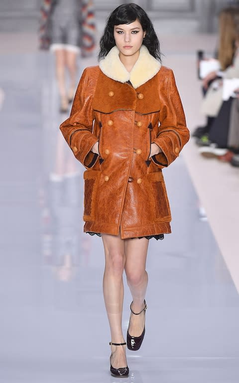  Sheepskin – like this Chloé number for autumn/winter 2017 – is secretly low-maintenance - Credit: Getty images